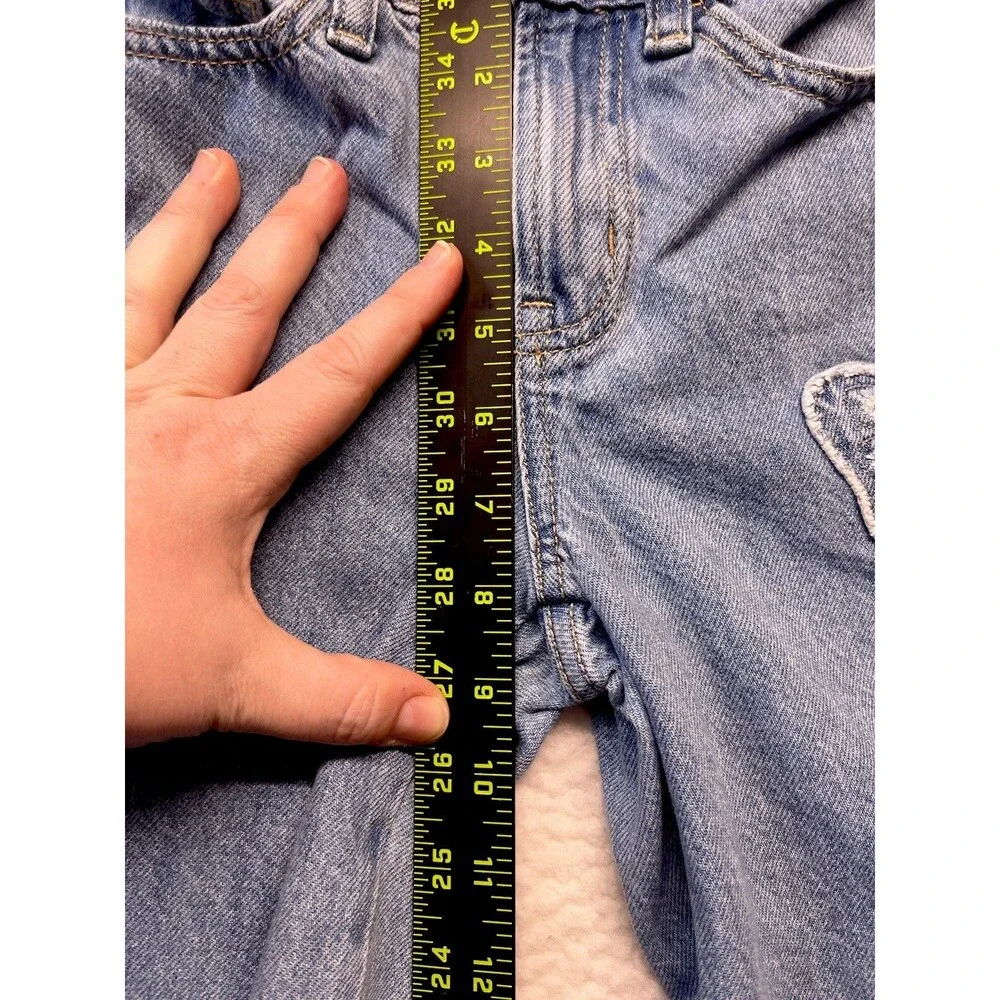 Gap Jeans Girls 8 Denim Wide Leg Butterfly Patch Baggy Slouchy Y2K Cutegoth